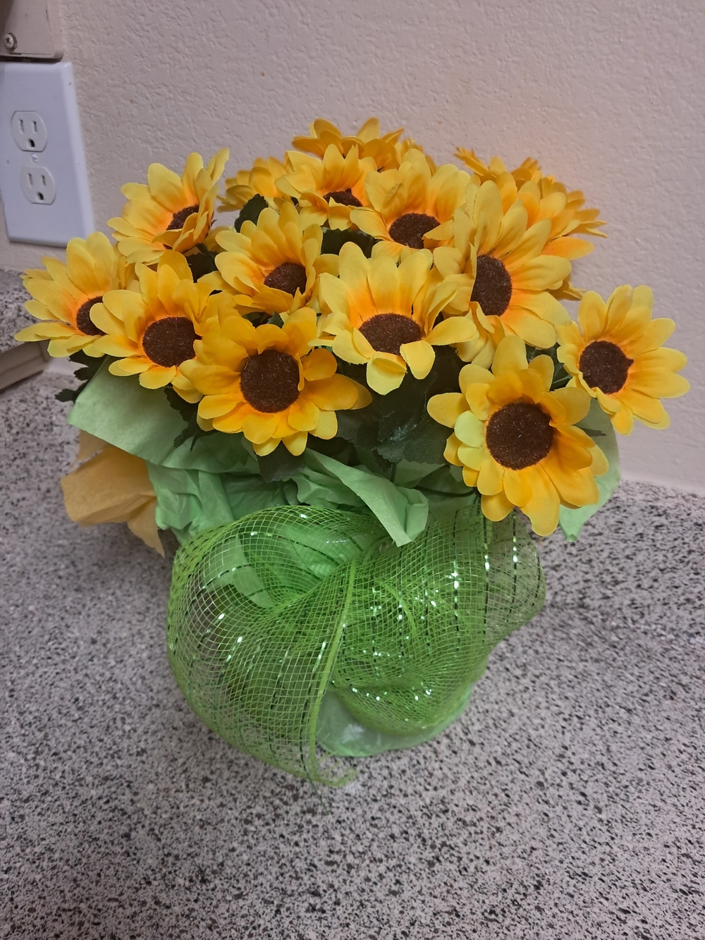Yellow Sunflower Artificial Arrangement by